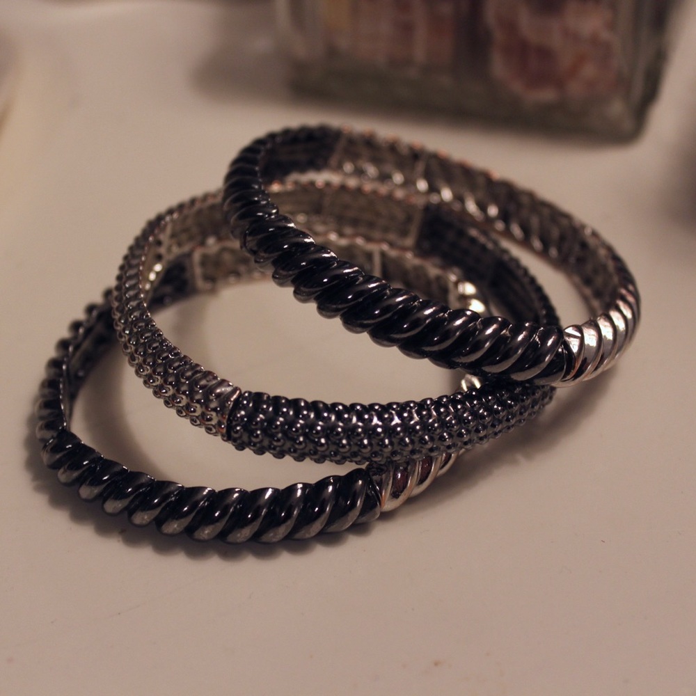 Silver Bangles Set